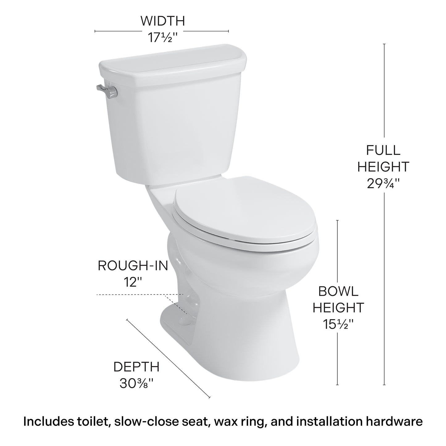 Easley™ 2-Piece 1.28 GPF White Elongated Toilet