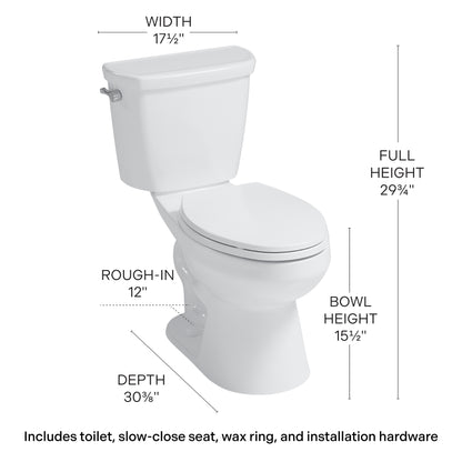 Easley™ 2-Piece 1.28 GPF White Elongated Toilet