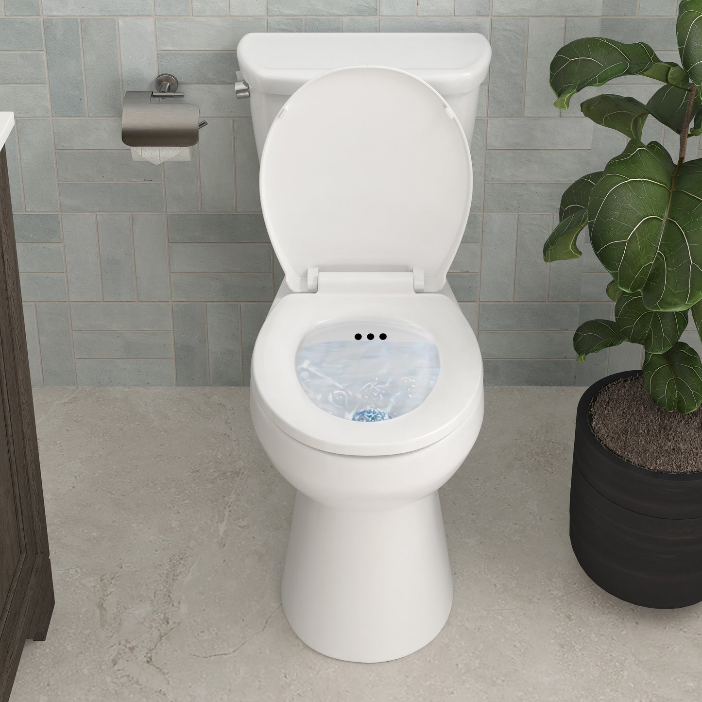 Easley™ 2-Piece 1.28 GPF White Round ADA Plus Height™ Toilet