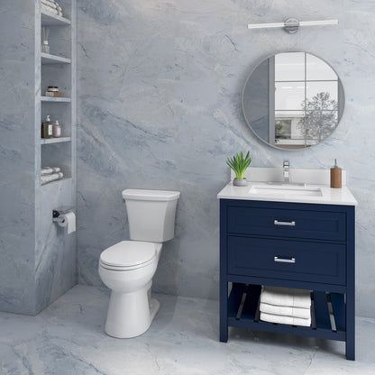 Easley™ 2-Piece 1.28 GPF White Round ADA Plus Height™ Toilet