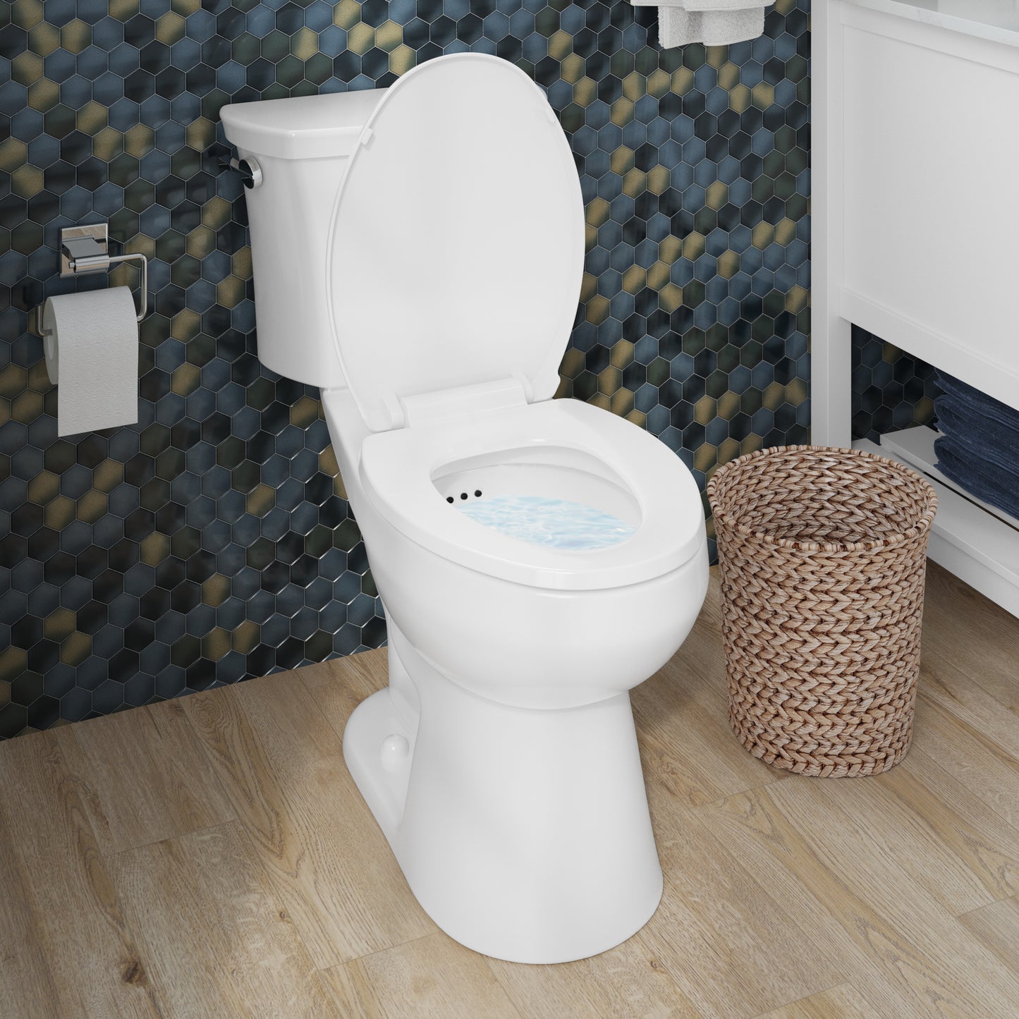Deven™ 2-Piece 1.28 GPF White Elongated ADA Plus Height Toilet