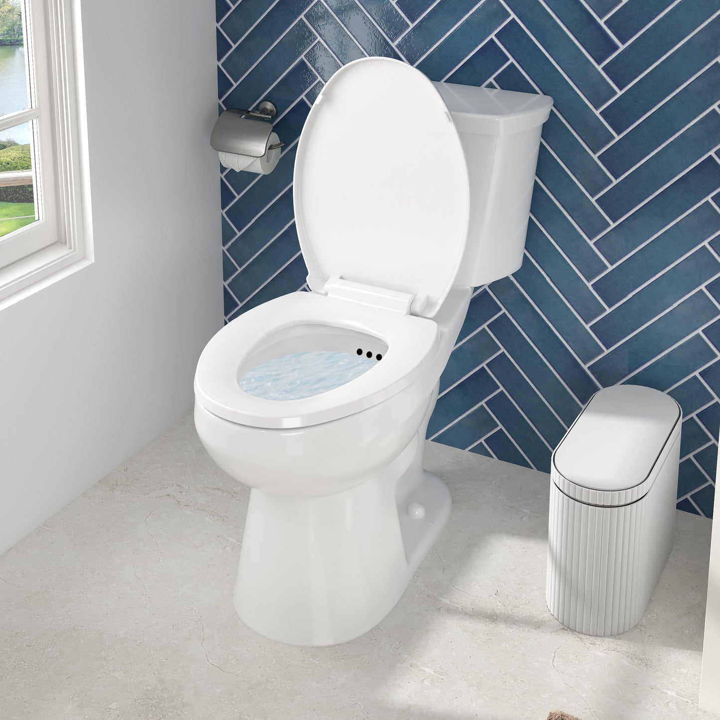 Deven™ 2-Piece 1.28 GPF White Elongated ADA Plus Height Toilet