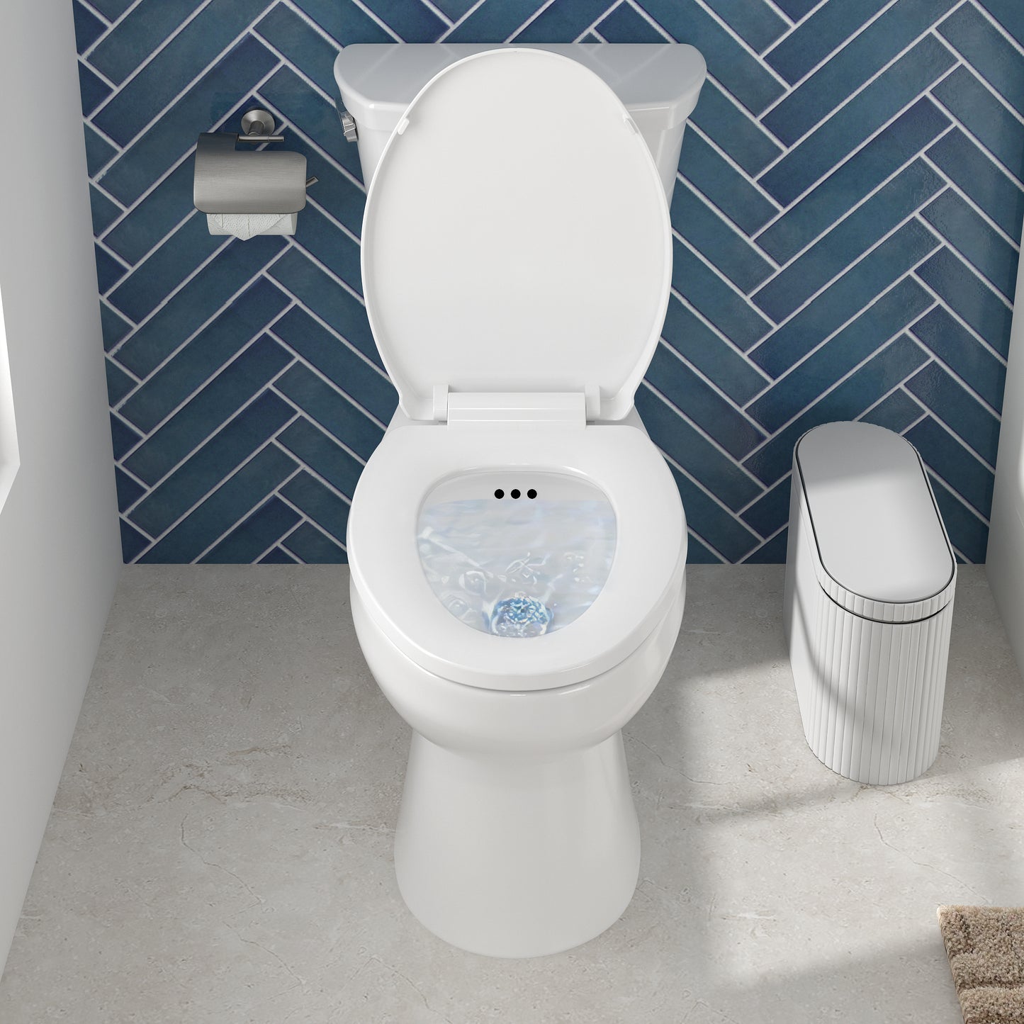 Deven™ 2-Piece 1.28 GPF White Elongated ADA Plus Height Toilet