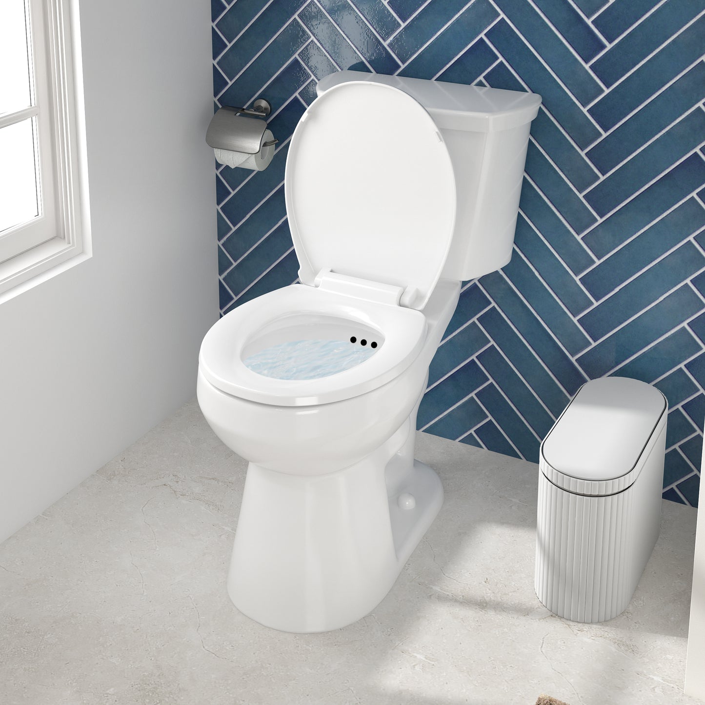 Deven™ 2-Piece 1.28 GPF White Round ADA Plus Height™ Toilet